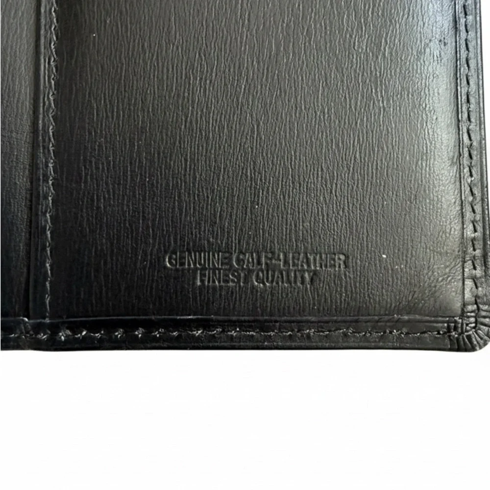 Mila Schon Black Italian Leather Card Wallet